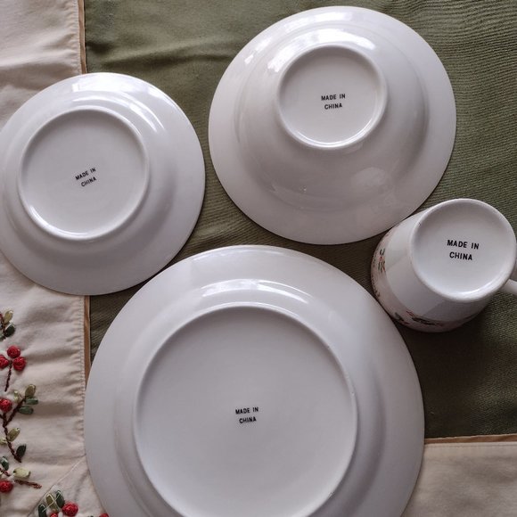 4th set of 4. Dinnerware "Home Sweet Home" memories. Sold by individual set. - Picture 2 of 16